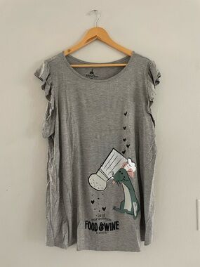 Disney Gray Food & Wine Festival Ruffled Sleeve Tee